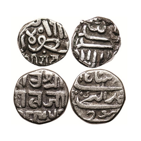 Kutch, Silver, 1/2 Kori (2 Coins), Raydhanji II AH 978, Deshalji II VS 1895. Rajgor 119.1,