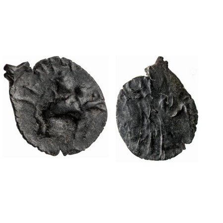 Satavahanas, Siri Satakarni, Potin Unit, 1.82gm, Nasik Region, Obv: Elephant walking to ri
