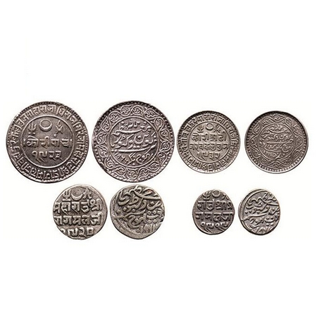 Kutch, Silver, (4 Coins), Pragmalji II, in the name of Queen Victoria, 5 Kori VS 1923/1866