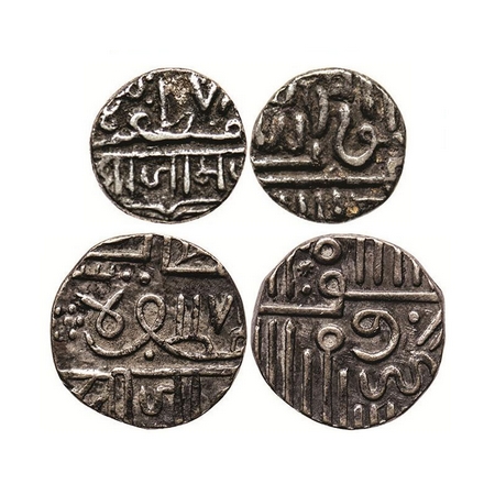 Nawanagar, Silver, ½ & 1 Kori (2 Coins), British Protectorate, AH (9)78 Frozen, in the nam