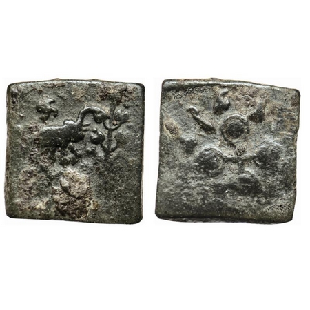 Siri Satakarni, Copper Unit, 15.84gm, 26.48mmX 27.29mm, Vidarbha Region (Pusad), Obv: Elep