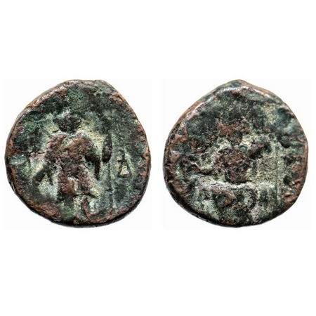 Later Kushan, Kanishka II (c. 230-247 AD), Copper Unit, 7.80gm, Obv: King standing offerin