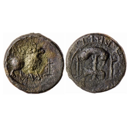 Eastern Chalukyas of Vengi, Vishnuvardhana I (c. 615-633 AD), Copper Base Alloy Unit, 2.13