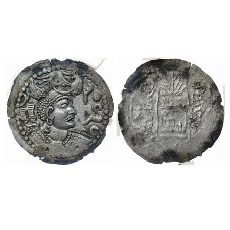 White Huns, Hephthalites, Napki Malik (475-576 AD), Silver Drachma, 2.95gm, Kabul Valley, 