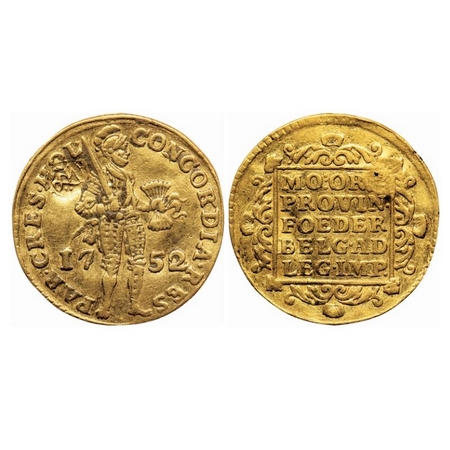Netherland, Holland (Dutch), Gold (0.9860 gold) Ducat, 3.40gm, with counter mark & in date