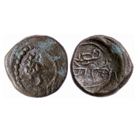 Nayakas of Madurai, Copper Kasu, 2.86gm, Obv: Half Peacock and Half Godess facing to left,