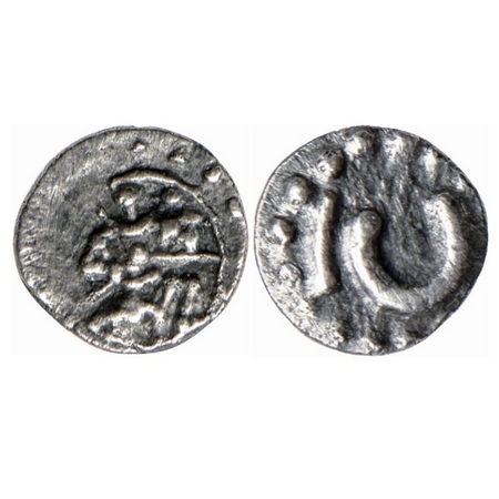 Torgale Feudatories under Kalachuris of Karnataka, Silver Tara/Fanam, 0.12gm, 5.50mm, attr