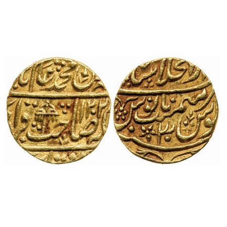 Shah Alam II, Gold Mohur, 10.75gm, Dar-ul-Khilafat Shahjahanabad Mint, AH 1202/30 RY, an u