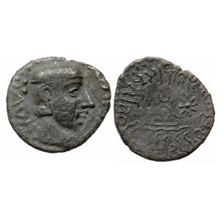 Western Kshatrapas, Rudradaman I s/o Jayadaman (c. 141-165 AD), Kardamaka Family, Silver D