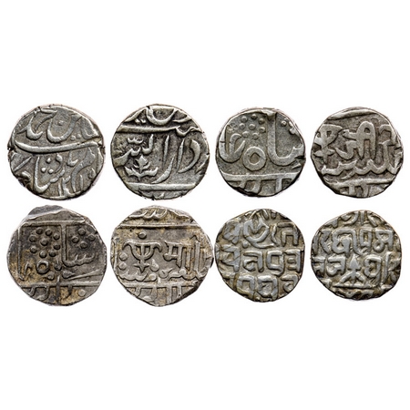 Gwalior, Silver Rupee (4 coins), Daulat Rao, Dar-us-Sarur Burhanpur Mint, in the name of S