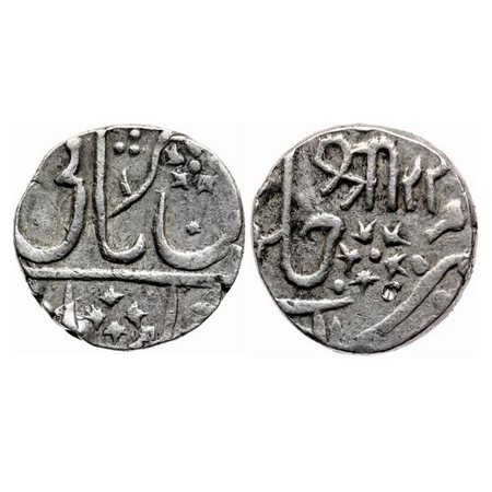 Gwalior, Silver Rupee, 11.03gm, Baija Bai (AH 1243-1249, 1827-1833 AD), RY 22 Lashkar Mint