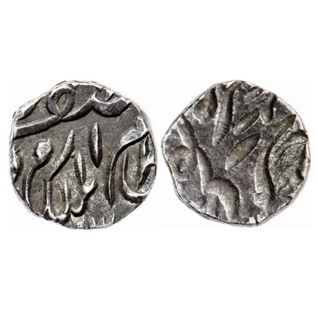 Hyderabad, Silver 1/8 Rupee, 1.39gm, Mir Mahbub Ali Khan (1869-1911 AD), Brockage/Lakhi of