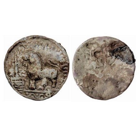 Mahakshatrapa Nahapana (c. 65-76 AD), Lead Unit, 15.27gm, 33 mm Broad Flan, Junnar Lion Ty