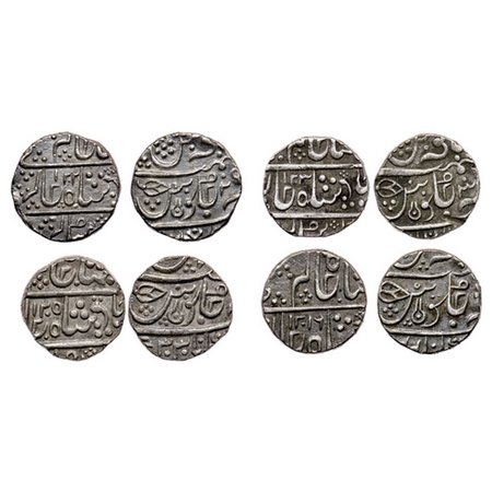 Indore, Silver Rupee (4 coins), Ahalya Bai, Maheshwar Mint, in the name of Shah Alam II, A