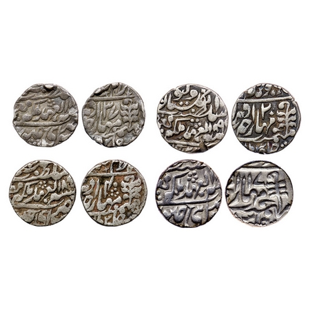 Jaipur, Silver Rupee (4 coins), Madho Singh II (AH 1341-1369 / 1922-1949 AD), in the name 