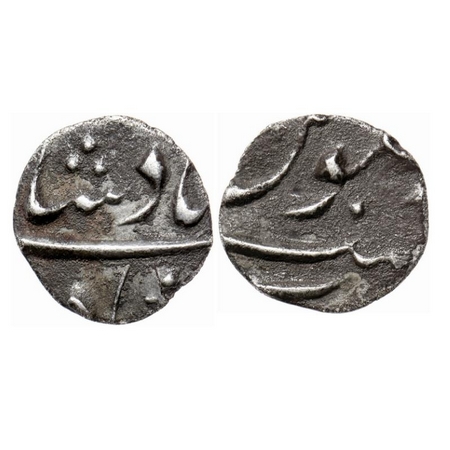 Bombay Presidency, Silver 1/16 Rupee, 0.62gm, Surat Mint, in the name of Shah Alam II. KM 