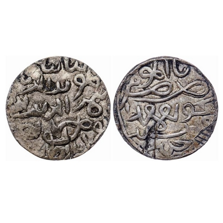 Bengal Sultanate, Silver Tanka, 9.71gm, Shams Al-Din Ahmad (AH 836-837 / AD 1432). Obv: Al