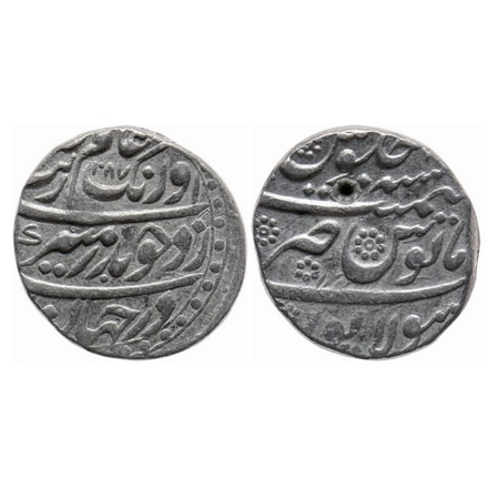 Aurangzeb, Silver Rupee, 11.45gm, Solapur Mint, AH 1087. Almost 80% Mint name Visible at b