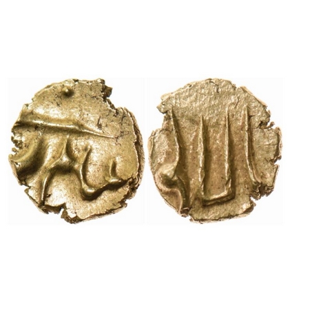 Alamgir II, Gold Fanam, 0.33gm, Balapur Mint. KM A468.1. Extremely Fine, Scarce.