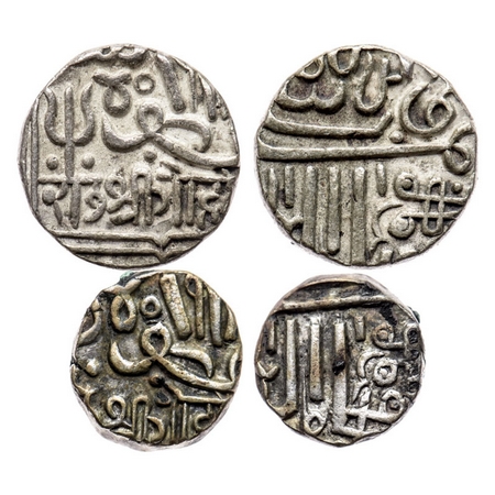 Kutch, Silver Kori & ½ Kori (2 Coins), Gohodji I, INO Muzaffar Shah AH 978. Rajgor 84.1., 