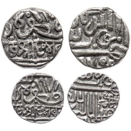 Kutch, Silver Kori & ½ Kori (2 Coins), Deshalji, INO Muzaffar Shah AH 978. Rajgor 91.1, 92