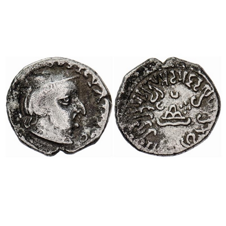 Western Kshatrapas, Damajadasri III, son of Damasena, as Mahakshatrapa, Silver Drachma, 2.
