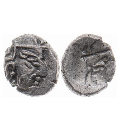 Maitrakas of Vallabhi, ‘Sharva Bhattaraka’ (c. AD 500-600), Silver Drachma, 1.93g, Error, 