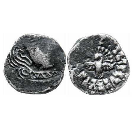 Guptas, Kumaragupta, Madhyadesh Type, Silver Drachma, 1.84g, Obv: Bust of king facing to r