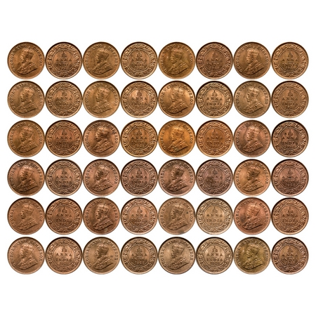George V, Bronze, 1/12 Anna (24 Coins), 1928, Bombay Mint, Dot. GK 1243, Brilliant Uncircu