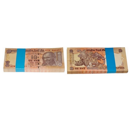 Republic of India, 10 Rupees Bundle, Signed by D.Subbarao, 2009 issue, Inset L, Serial No 