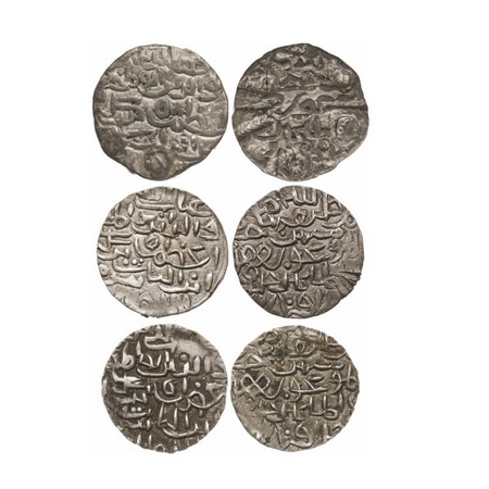 Bengal Sultanate, Silver Tanka (3 Coins), Ghiyath Al-Din A'zam (AH 792-813 / AD 1389-1410)