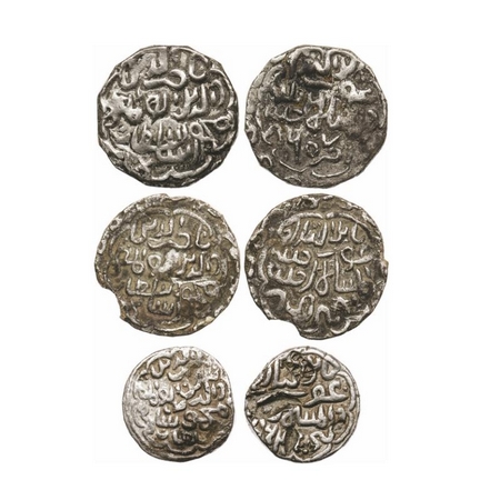 Bengal Sultanate, Silver Tanka (3 Coins), Nasir Al-Din Mahmud (AH 837-864 / AD 1433/4-1459