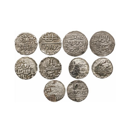 Bengal Sultanate, Silver Tanka, (5 Coins), Chittagong Region Trade Coinage, mid Sixteen Ce