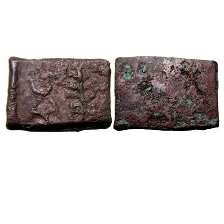 Ancient Nadner, Narmada Valley, Ancient Malwa, 2nd century BC, Copper, 6.10g, Obv. Tree-in