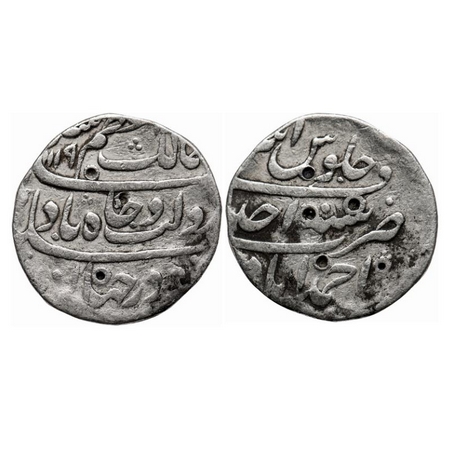Azam Shah (AH 1118-1119 / 1707 AD), Silver Rupee, 11.03g, Ahmadabad Mint, AH 1119/RY Ahad 