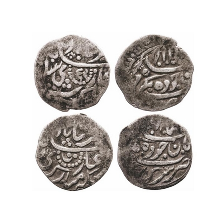 Gurkha Kingdom, Garhwal, Silver Timasha (2 coins), 2.06g,2.11g , Girvan Yuddha (1806-1813 