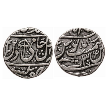Maratha Confederacy, Silver Rupee, 10.78g, (Brindaban) Muminabad Mint , Vrindavan, RY 30,