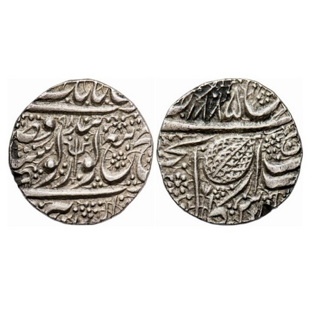 Sikh Empire, Silver Rupee, 11.06g, Amritsar Mint, Nanakshahi couplet, VS 1885 / 98 (AD 182