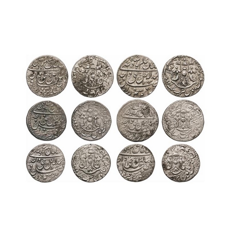 Awadh, Silver Rupee (6 Coins), Wajid Ali Shah (AH 1263-1272, 1847-1856 AD), Mulk Awadh Bai