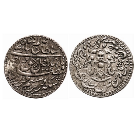 Awadh, Silver Rupee, 11.06g, Wajid Ali Shah (AH 1263-1272, 1847-1856 AD), Bait-us-Sultanat