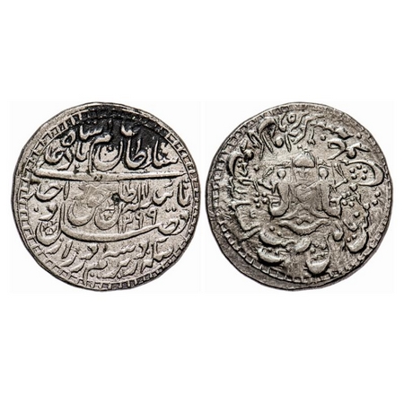 Awadh, Silver Rupee, 11.10gm, Wajid Ali Shah, Bait-us-Sultanat Lakhnau Mulk Awadh Akhtarna