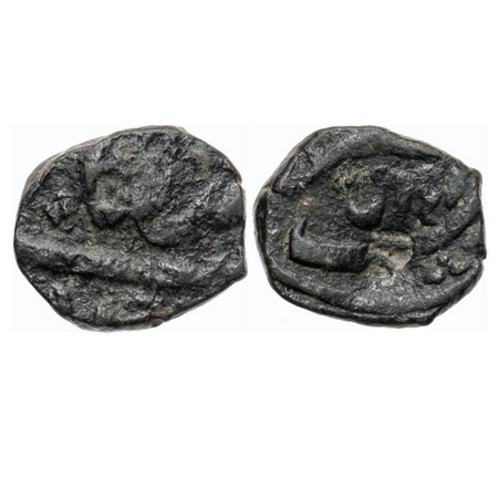 Bhaunagar, Copper Paisa, 4.35g, Anonymous issue, Overstruck with 'Ga' of Baroda. Fine, Sca