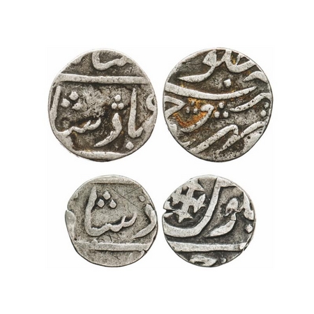 Broach, Silver Rupee & ½ (2 Coins), Imtaya ud Daula (AH 1182-1186 / 1768-1772 AD), INO Sha