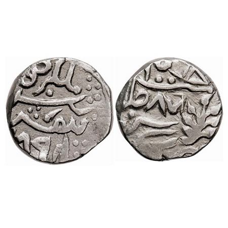 Karauli, Silver Rupee, 11.06g, struck during the reign of Bhanwar Pal, INO Queen Victoria,