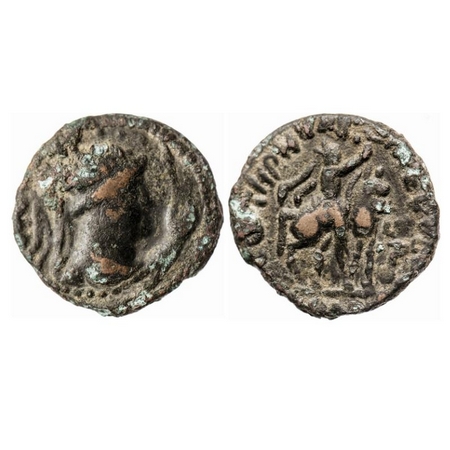 Kushanas, Soter Megas alias Wima Takto (c. 80-100 AD), Copper Drachm, 8.00g, Obv: Bust of 
