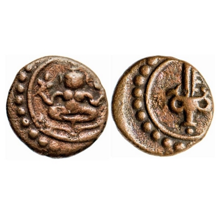 Travancore, Copper Cash, 0.57g, Swati Thirunal Rama Varma (ME 1004-1022 / 1829-1846 AD), O