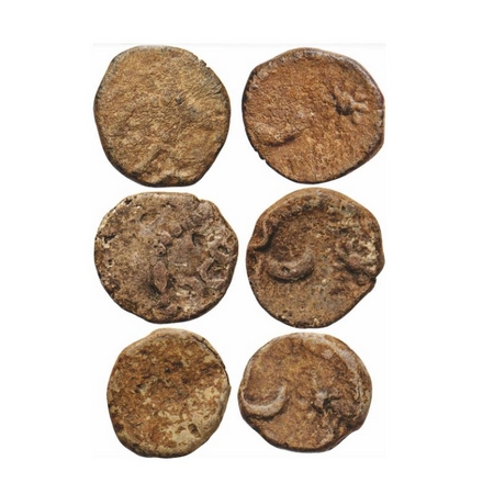 Western Kshatrapas, Kardamaka Family, Chashtana son of Ghsamotika, as Kshatrapa, Lead Unit