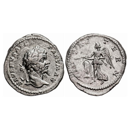 Roman, Septimius Severus (193-211 AD), Silver Denarius, 3.64g, Obv: laureate head to right