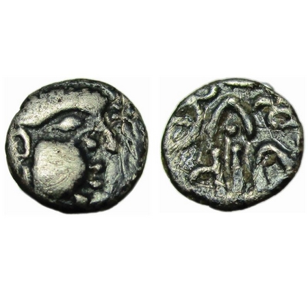 Rashtrakutas of Western India, Guna Tunga (c. 8th Century AD), Silver, 0.40g, Obv: Profile