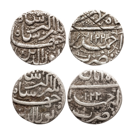 Jahangir, Silver Rupee (2 Coins), Ahmadabad Mint, AH 1022 Ilahi Month Aban & Mihr, KM 145.